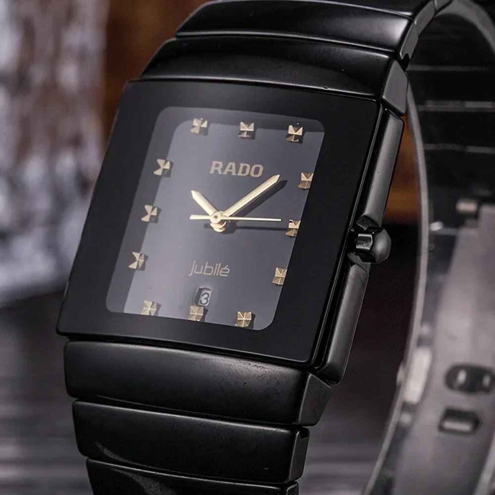 Фото Популярные оригинальные часы Rado в классическом стиле для мужчин и женщин, керамические, с циферблатом 39 мм, модные, простые, высококачественные, спортивные, кварцевые, часы AAA №5