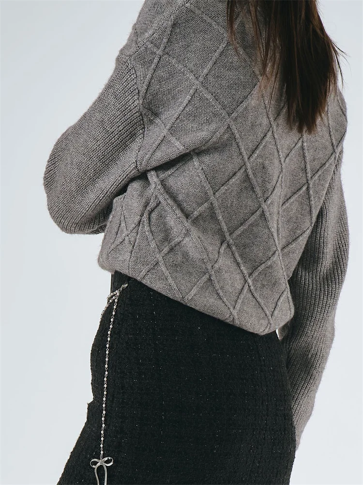 Dourbesty женские вязаные свитера топы свободные повседневные с длинными рукавами и