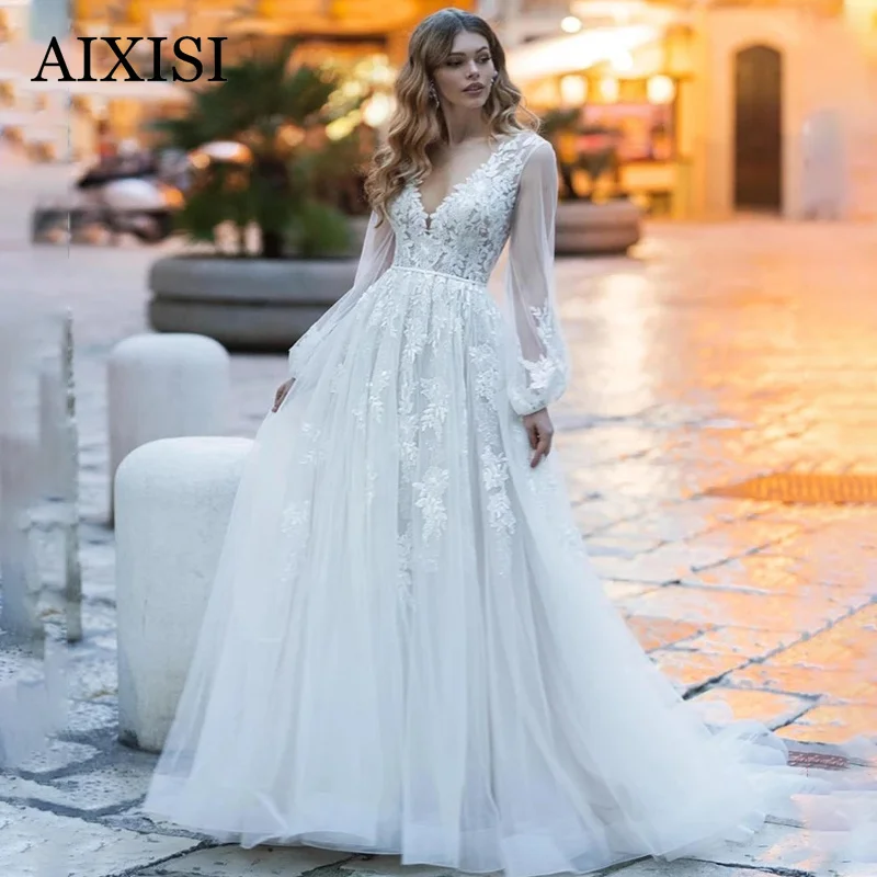 

Fairy Mermaid Wedding Dress Full Sleeveless Bride Vestidos De Novia Illusion Robe De Mariee Appliques Lace Tulle 2022 New