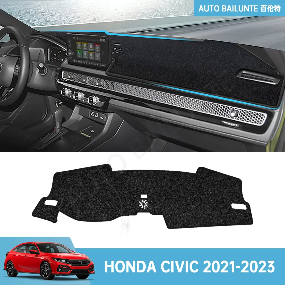 

Коврик для приборной панели автомобиля Honda Civic 11 поколения 2021 2022 2023, солнцезащитный козырек, защита от УФ-лучей, солнцезащитные аксессуары