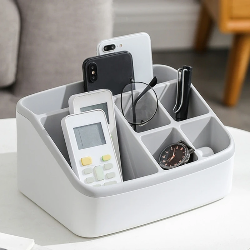 

Desktop Storage Box TV Remote Storage Multi-function Cosmetic Finishing Box 87HA
