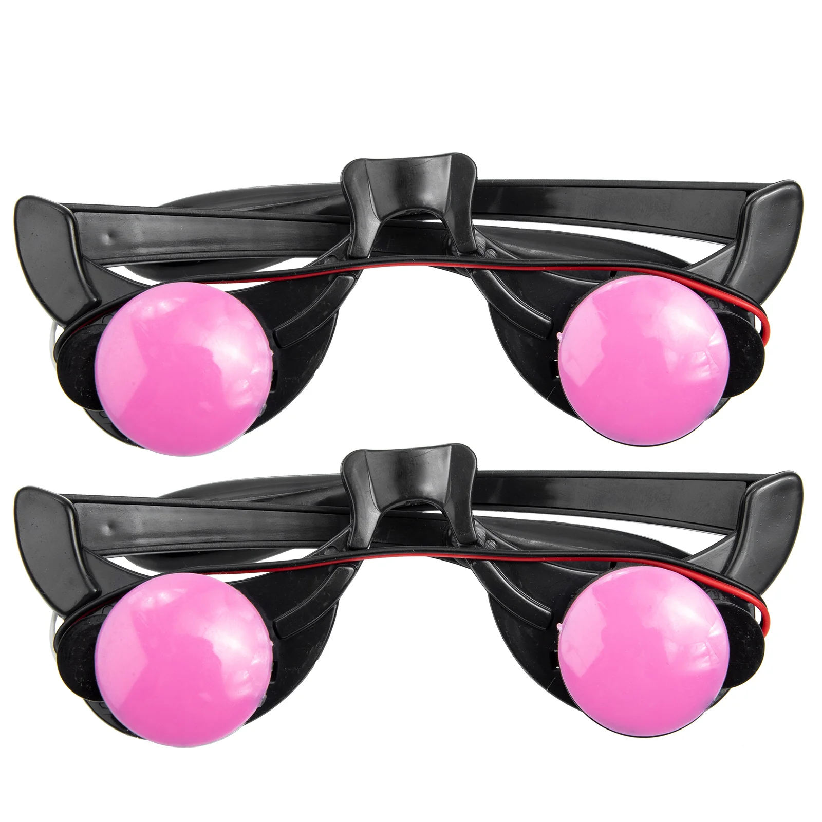 

2 Pcs Clown Lighting Glasses Glowing Party Portable LED Photo Luminous Nightclub Dancing Eyewear Abs Funny Unisex Child