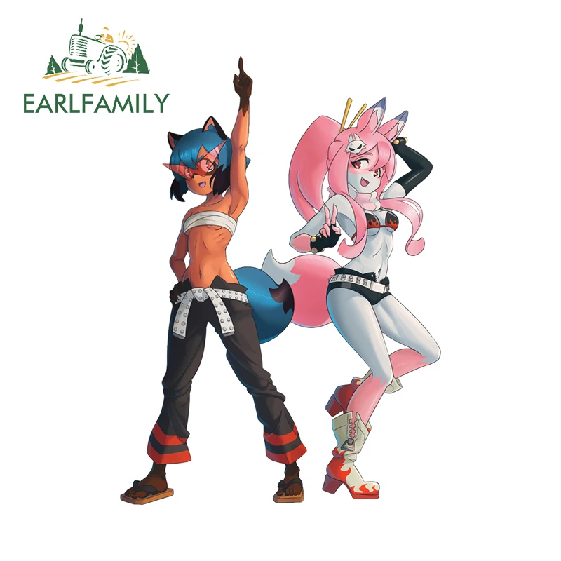 EARLFAMILY 13 см Michiru Kagemori и Nazuna Hiwatashi автомобильные наклейки Животные Смешные