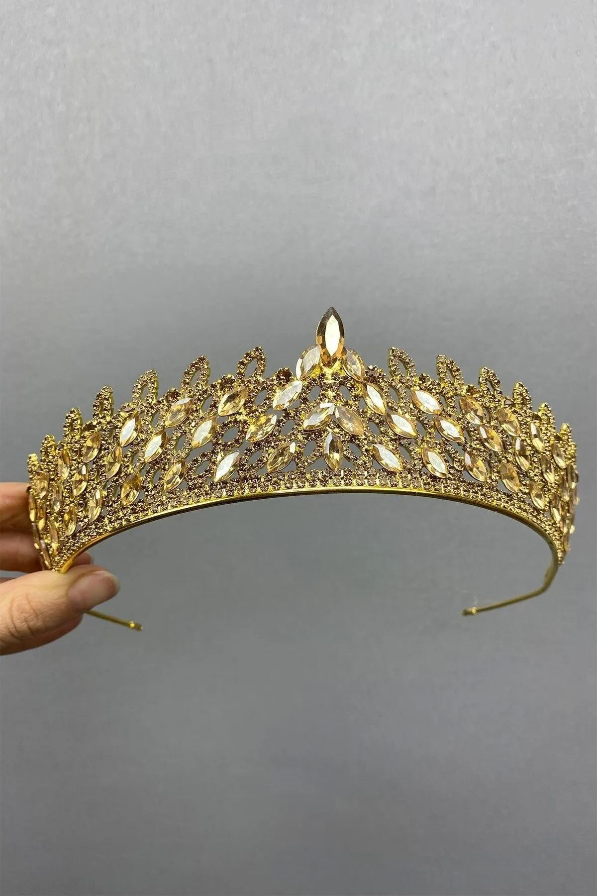 

Bridal Accessories Honey Color Mia Stone Bridal Crown Wedding Handmade For Bride And Bridesmaids