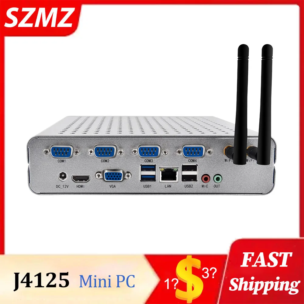 

Новинка J4125 мини-ПК все в одном ПК Встроенный процессор J4125 DDR4 4 ГБ/8 ГБ 2666 МГц 128 ГБ/256 ГБ mSATA 120 ГБ SSD компьютер Windows 10
