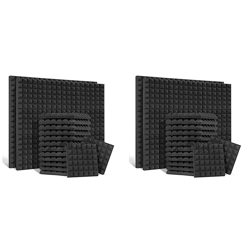 

100 Pack Acoustic Panels,Sound Proof Foam Panels,Studio Soundproofing Wedges,Wall Reduce Noise Foam,For Music Studio,Etc