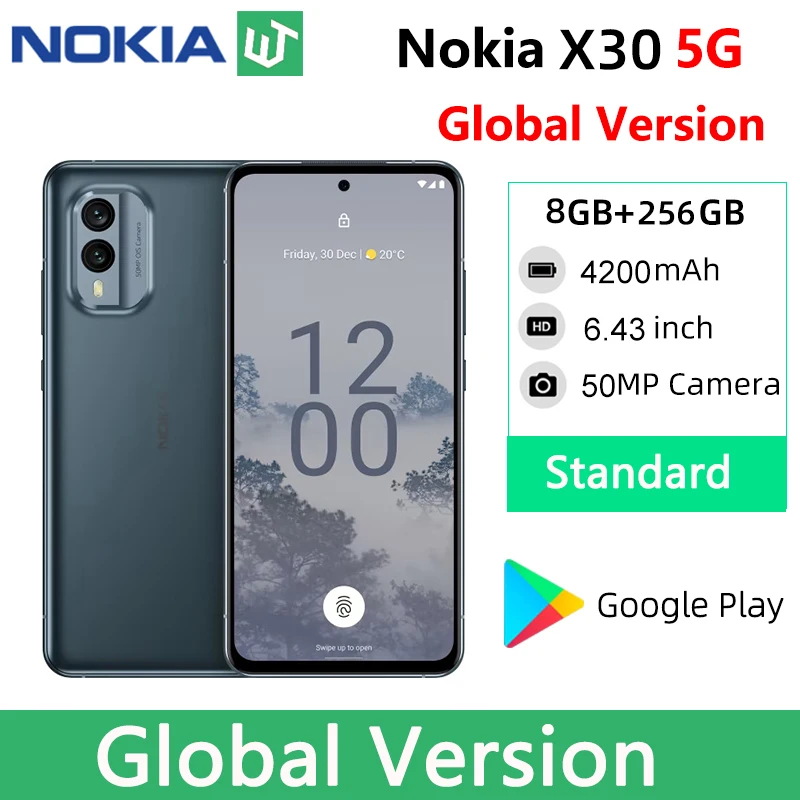 

Смартфон Nokia X30, 8 ГБ, 256 ГБ, 90 Гц, экран 6,43 дюйма FHD +, аккумулятор 4200 мАч, Snapdragon 695, IP67, двойная камера 50 МП, 2 SIM-карты