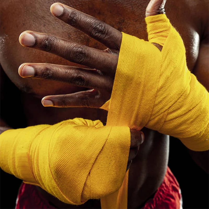 

Adult Winding Tape Training Gloves Self-locking Boxing Bandage Stretchy Nylon Hand Belt Free Fight Muay Thai Sanda Sports Bracer