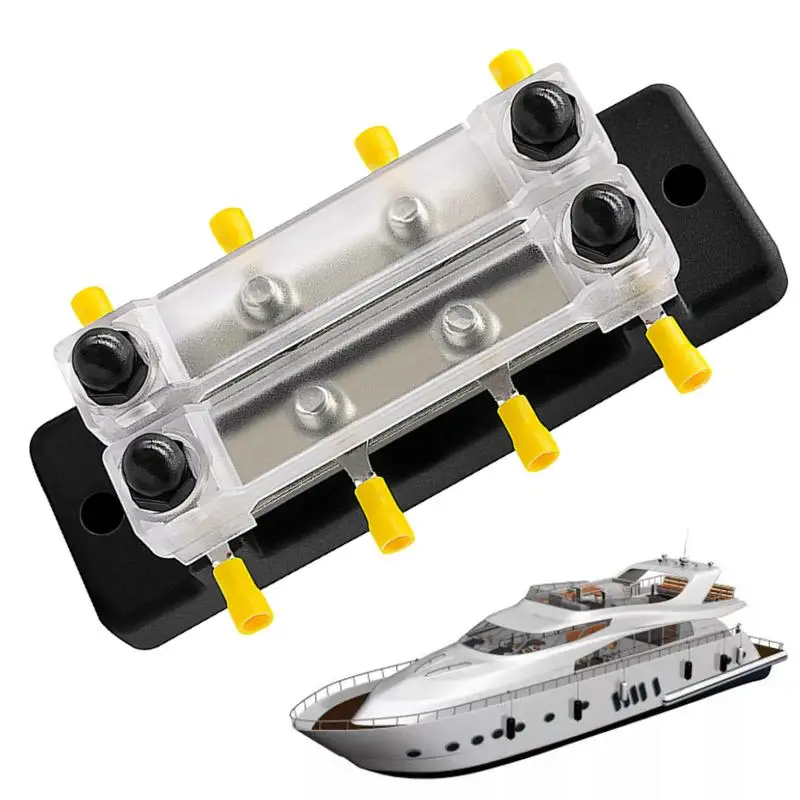 

Морская шина DualBus с пыленепроницаемой крышкой блок распределения питания шина коробка с 2 M4 крепежным винтом из нержавеющей стали