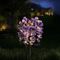 solar wisteria flower stake lamp outdoor waterproof landscape lamp decorative rattan flower lawn light solar led wisteria light