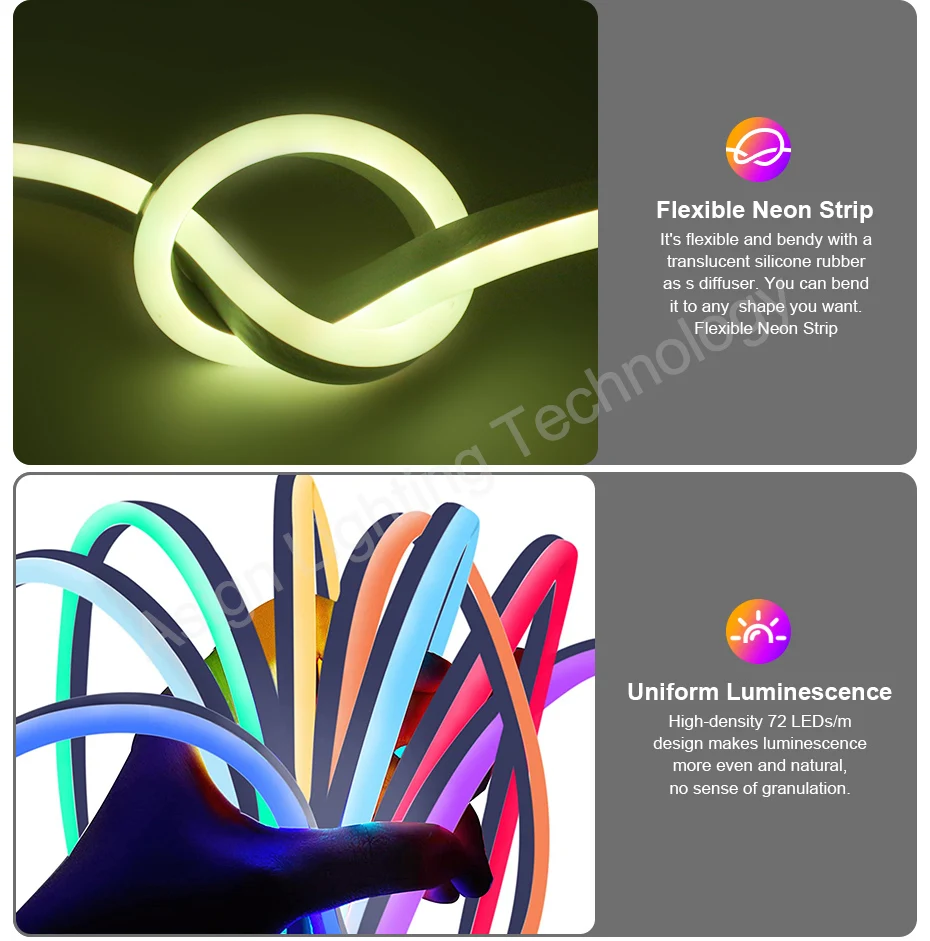 Неосветодиодный Светодиодная лента RGB 220 В 5050 в гибкая неоновая со сменяемыми