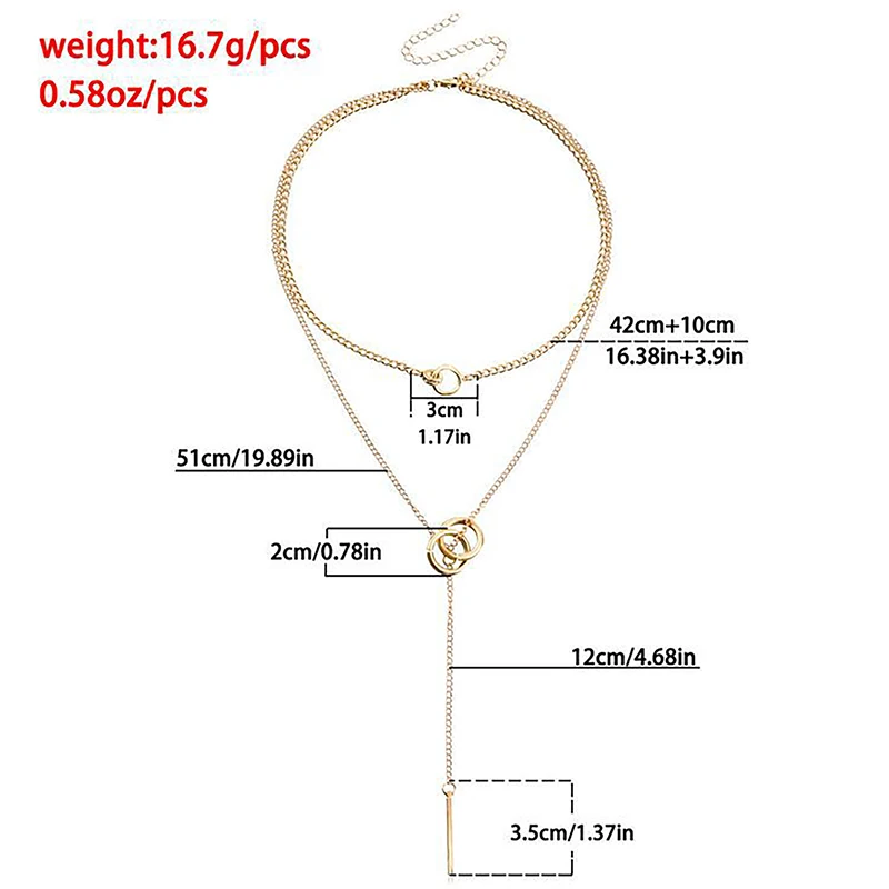 Винтажное Двухслойное Ожерелье С Подвесками Богемный Многослойный Женский