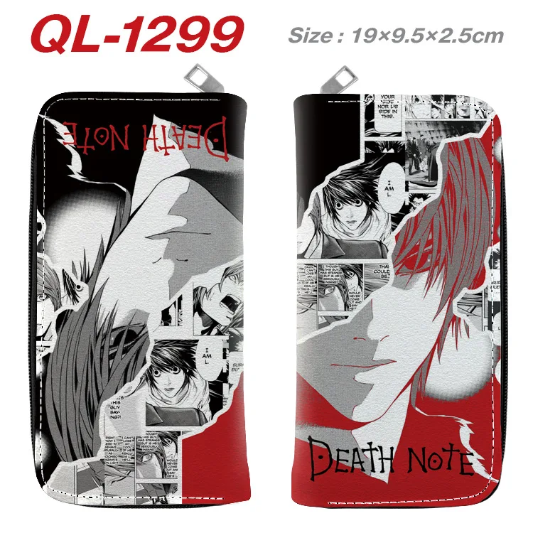 

Death Note Cartoon Wallet Handbags Anime Wallets With Card Holder Long Zipper Purse For Men Women