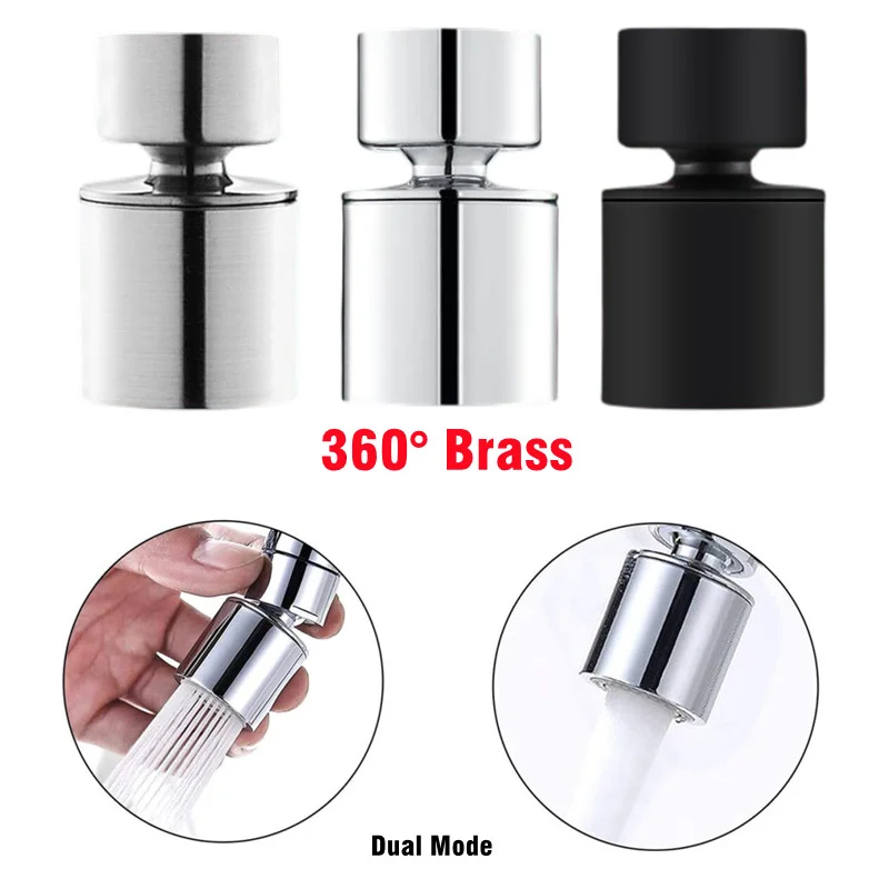 

Mini Brass Kitchen Faucet Aerator Flexible 360 Degree Swivel Tap Water Saving Faucet Nozzle Sprayer Taps 2 Modes Head Sink Mixer