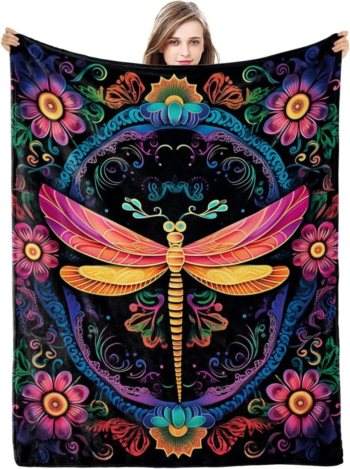 Одеяло с цветочным принтом в виде стрекозы подарки для женщин детей мам малышей