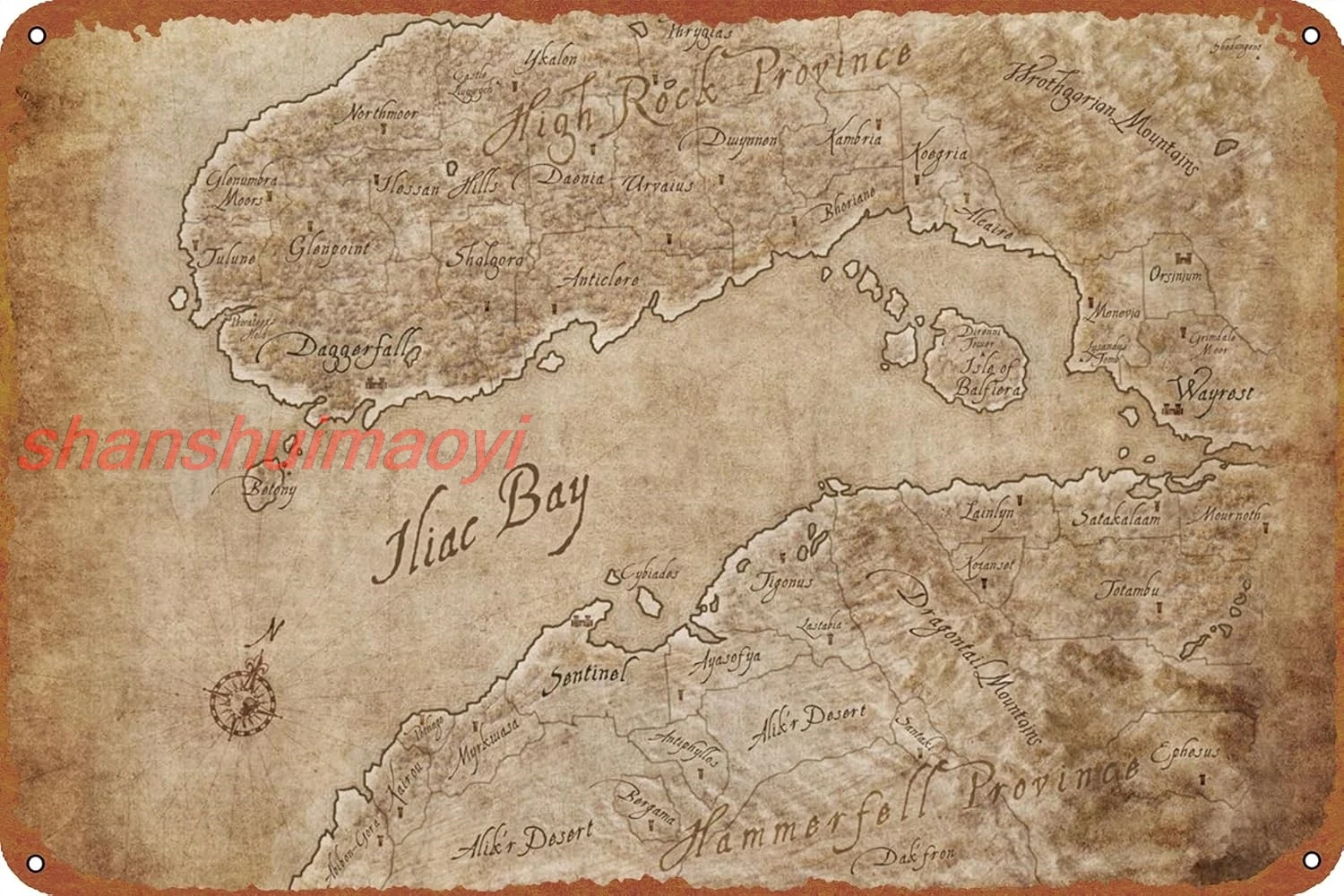 Металлическая вывеска Daggerfall