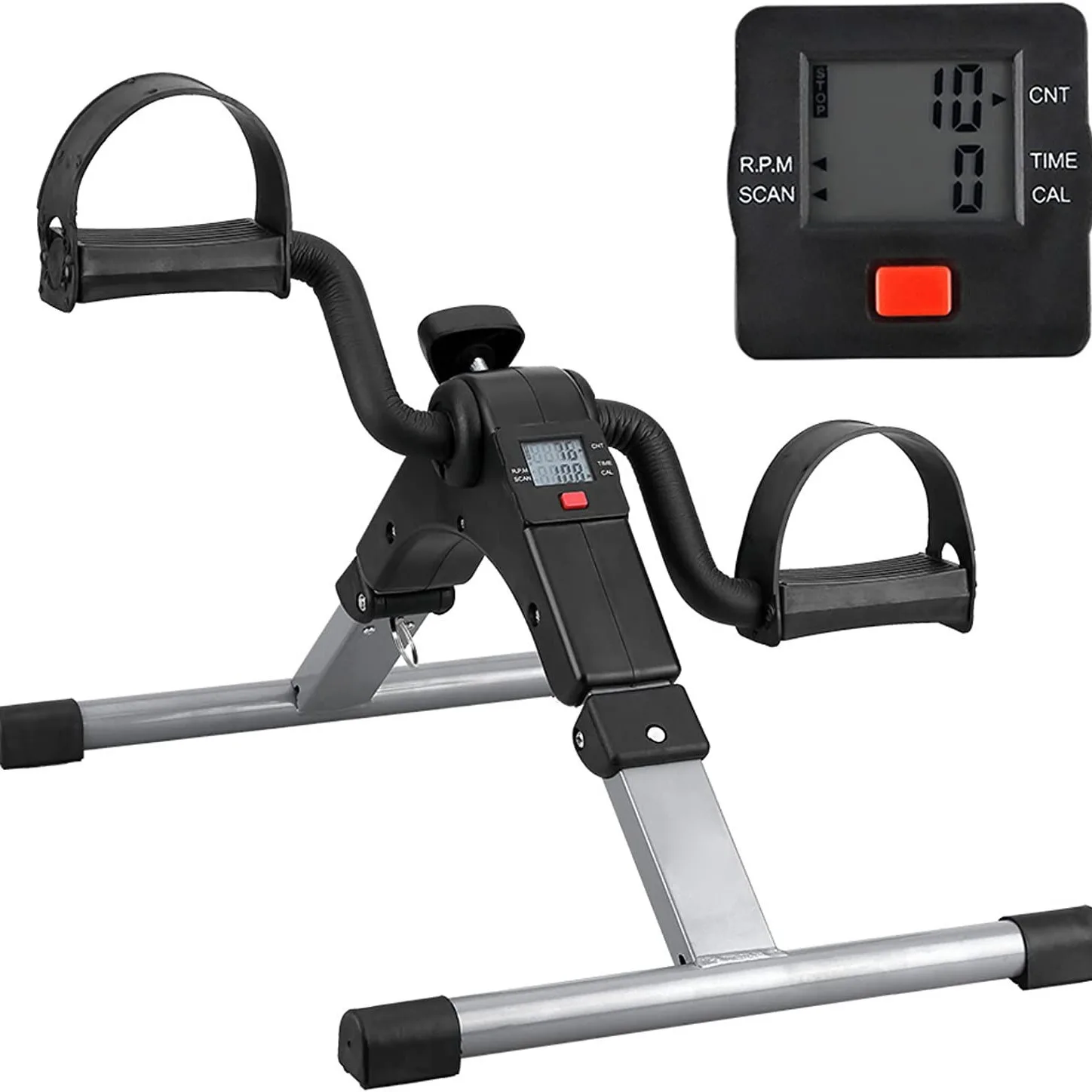 Складной тренажер для педалей мини-тренажер под столом велосипедный портативный