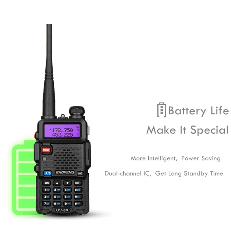 4PCS Baofeng Walkie Talkie UV-5R CB Radio 5W 8W 1800mAh 3800mAh Ham Radio Dual Band VHF UHF UV5R 2 Way Radio for Hunting Radios