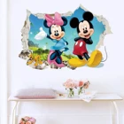 3D мультфильм Микки Минни Микки Маус наклейки на стену для мальчиков и девочек детская комната DIY наклейки на стену
