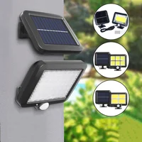 Solar Motion Sensor Light Outdoor IP65 Waterproof Motion Sensor 3 Lighting Modes Wired Solar Powered Light For Yard Garden