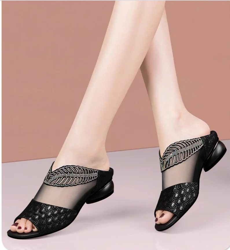 

Босоножки женские сетчатые с открытым носком, ажурные туфли-лодочки, высокий каблук, платформа, пикантная модная обувь, лето-осень