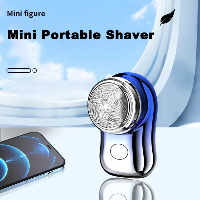 

Mini Portable Electric Shaver Type-c Charging Stainless Steel Cutter Head Small Men's Razor Waterproof Shaving Machine for Men