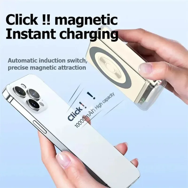 Магнитный беспроводной блок питания для Magsafe внешняя резервная батарея ночник