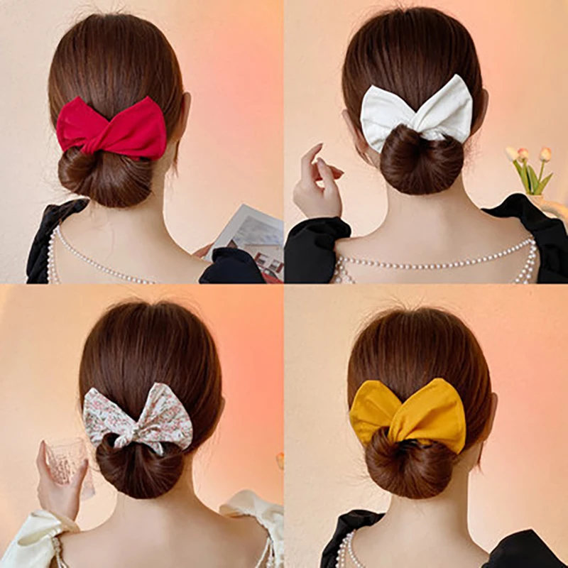 

Twist Hair Clip for Women Bow Coiler Female Color Ball Ponytail Hair Coil Korean Fashion Hair Accessories Girl Summer Hairwear