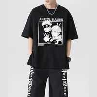 jujutsu kaisen t shirt set casual shorts anime print tracksuit mens sets men sportswear sweatpant summer fashion trend clothes