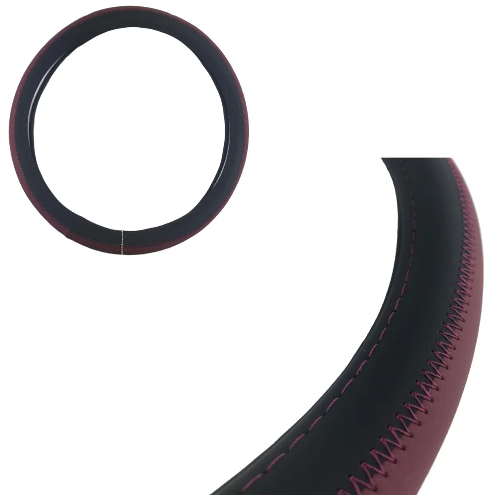 

Чехол на руль, 38 см, черный, бордовый, противоскользящий чехол на руль, чехол на руль для автостайлинга, противоскользящая сетка