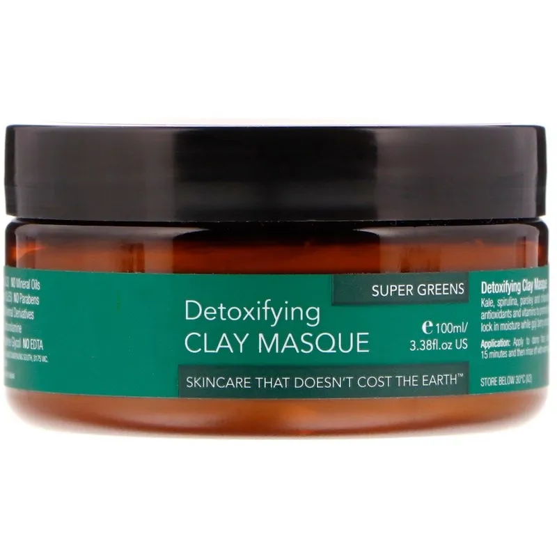 

Green Ingredients, Detox Clay Mask, 3.38 fl oz (100 ml)