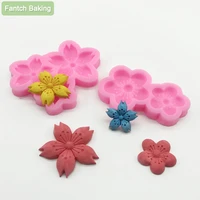 2022new kinds blossom flower soft silicone mold cute fondant chocolate decoratio candy cake tools diy cookies gumpaste mould