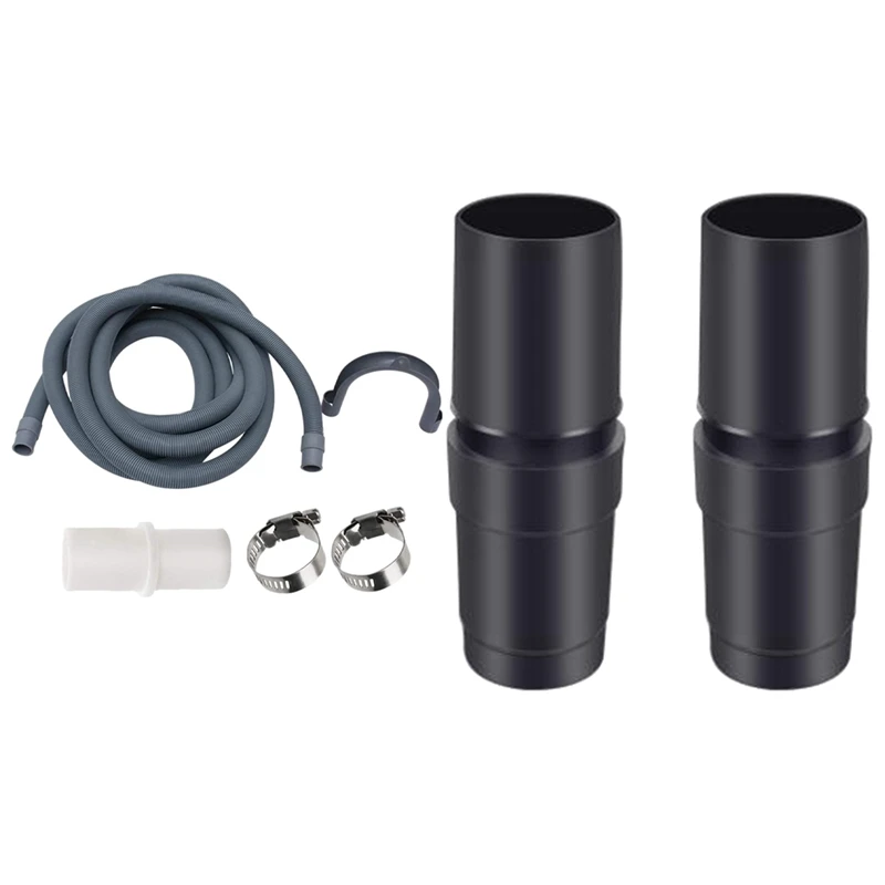 

1set Washing Machine Drainage Pipe Hose,Washer Drain Hose & 2 Pcs Japanese Version 32mm Hose Coupling Vacuum Hose