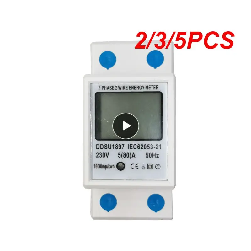 

2/3/5PCS Electric Din Rail Single Phase Two Wire Energy Electric Meter Ac 230v 50hz Wattmeter Power Consumption Energy Meter