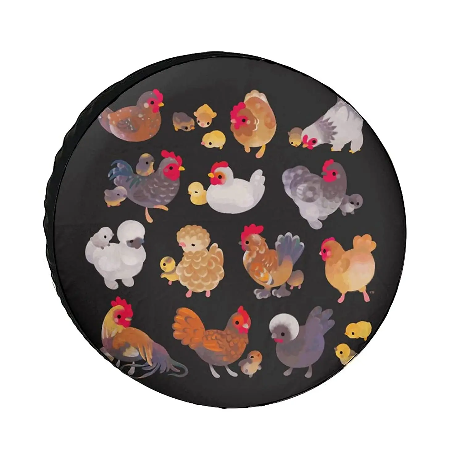 

Чехол для автомобильных шин с рисунком курицы