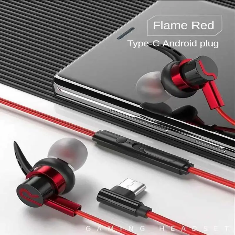 Universal Game Earphones E-Sports Audio Distinguishing Headset Wired With Wheat 3.5mm Audio/Type-C Android Plug