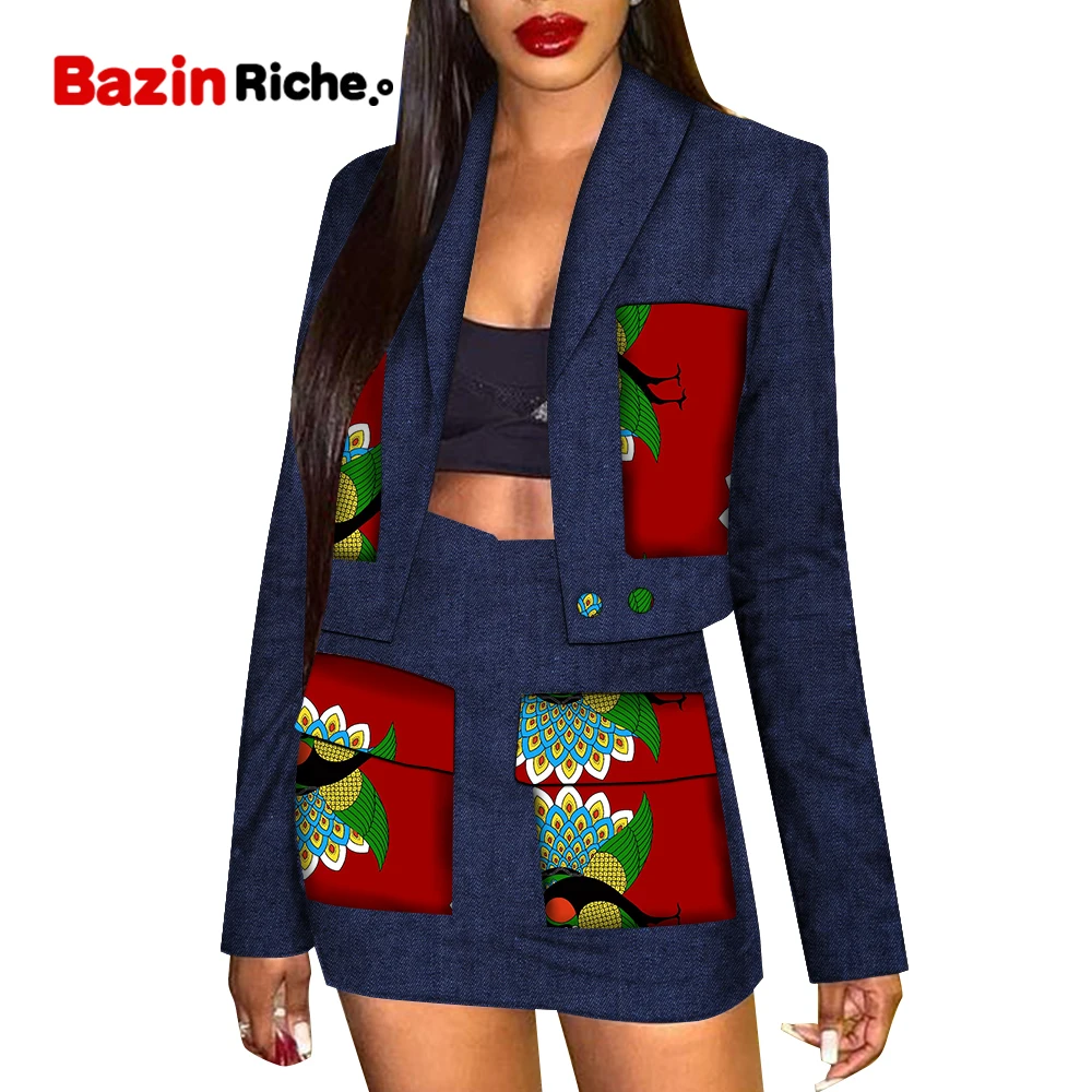 Африканский комплект из 2 предметов Рождественская Сексуальная женская короткая