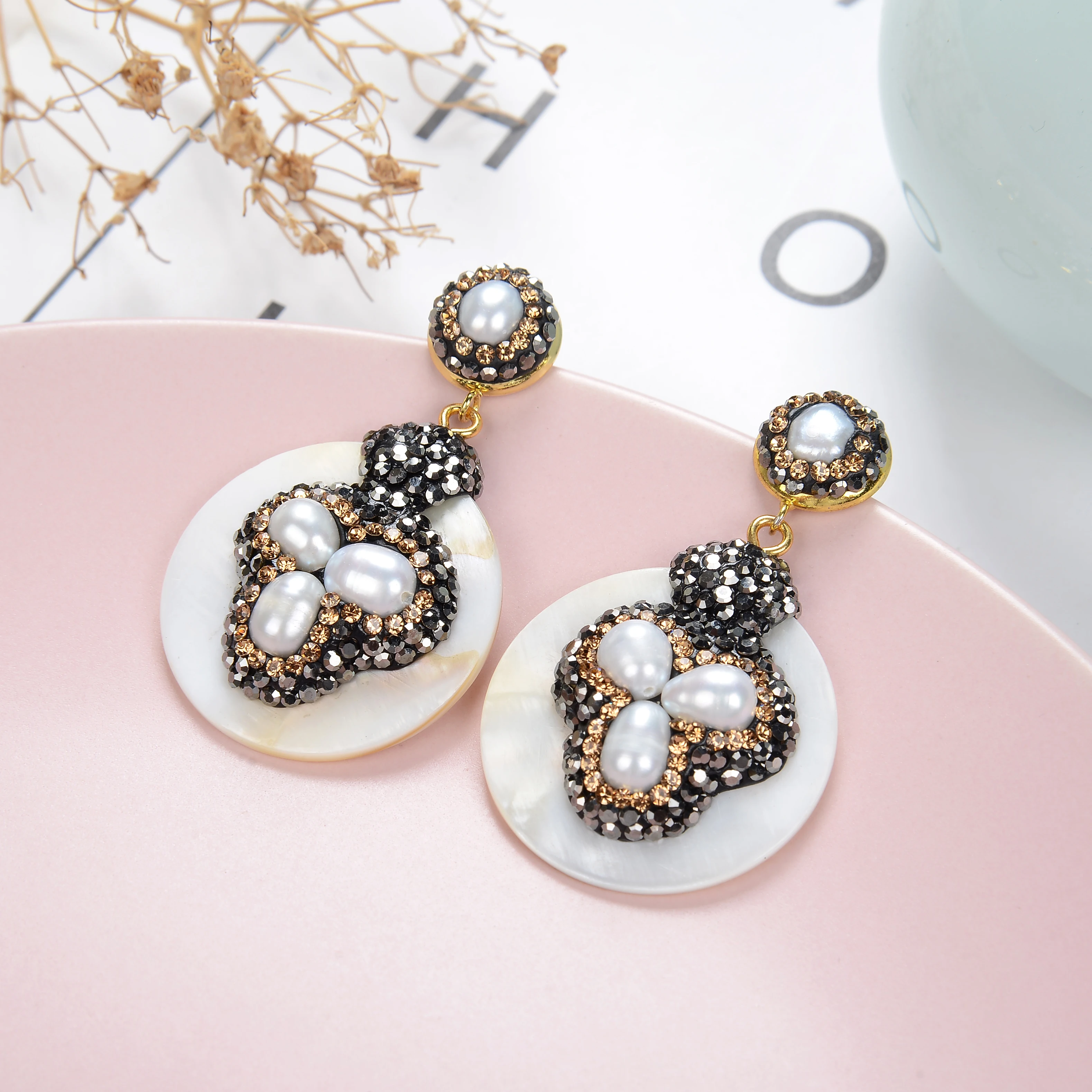 

Серьги-капли из натурального нестандартного пресноводного жемчуга, новинка 2022 года, модные серьги ручной работы для женщин в богемном стил...