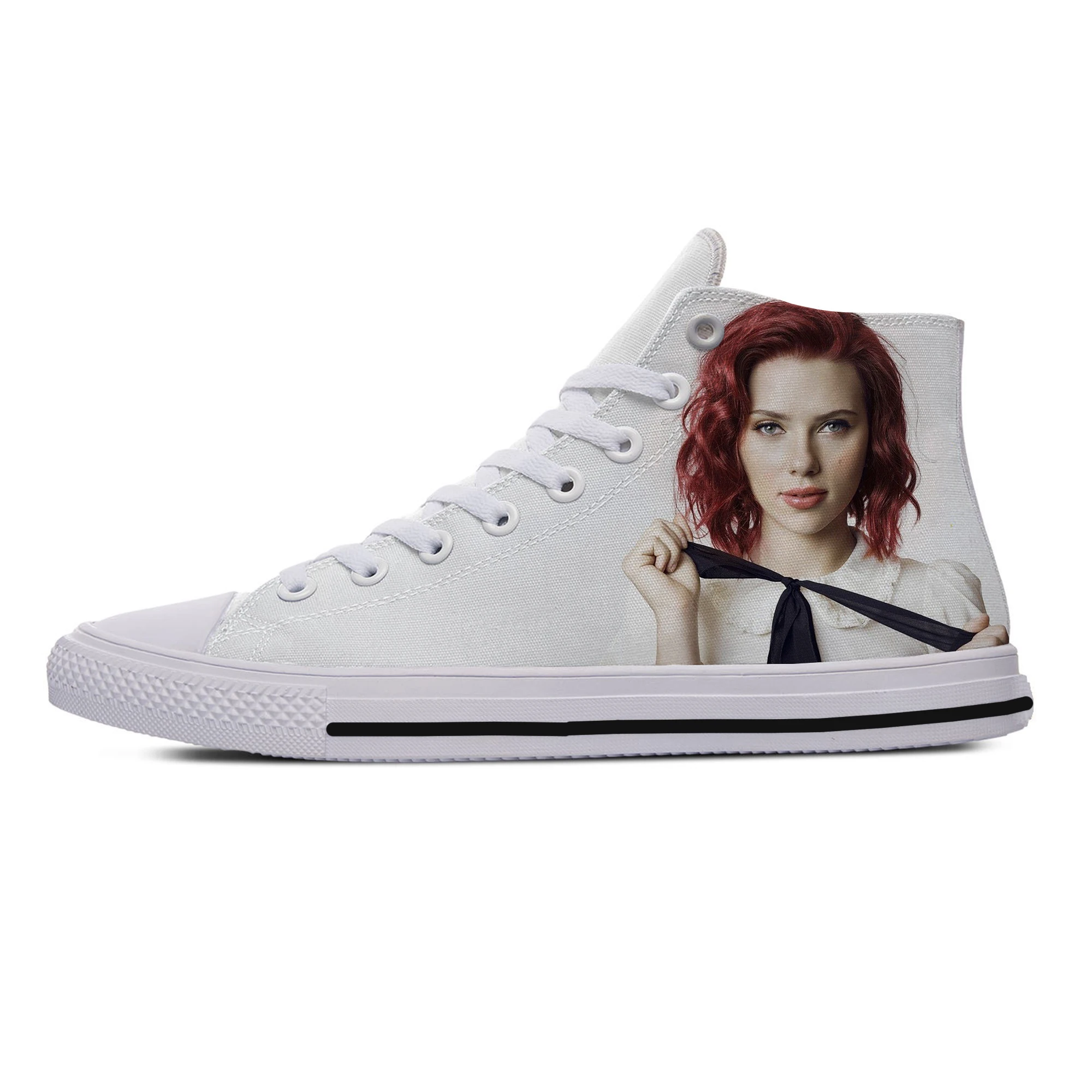 

Avengers Endgame Black Widow Scarlett Johansson Signature Lightweight Breathable Comfortable Canvas Shoes Men Women Board Shoes