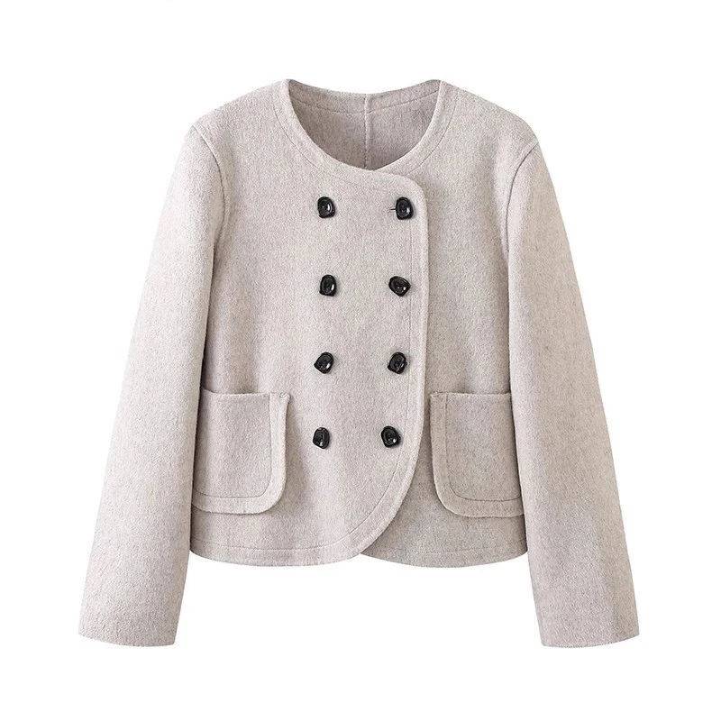 Официальный флагманский магазин Qin Ainos 2024 зимняя двусторонняя шерстяная куртка