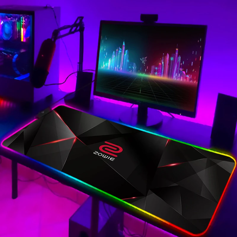 Фото Настольная защита Zowie RGB коврик для мыши Xxl коврик для клавиатуры аксессуары для ПК игровой светодиодный коврик для мыши коврики для настоль... №4