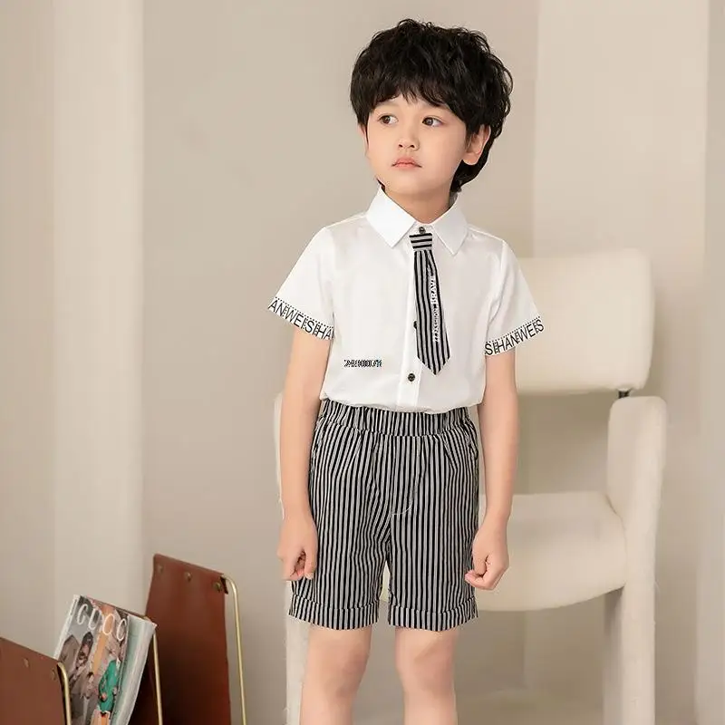 

Официальный комплект детской одежды для выступления на день ребенка, Летнее Детское платье для фотосессии и дня рождения, фортепиано для мальчиков, костюм для танцевальных представлений