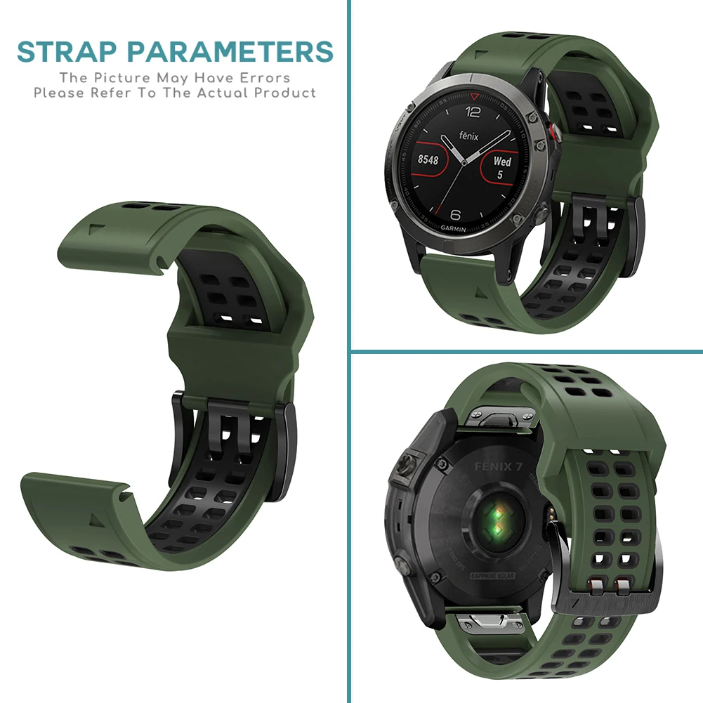 

Ремешок силиконовый для спортивных смарт-часов Garmin Fenix Pro, 22 мм