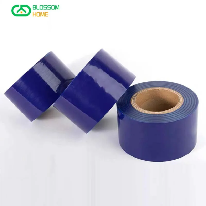 Длина 100 м синяя самоклеящаяся полиэтиленовая защитная пленка металлический