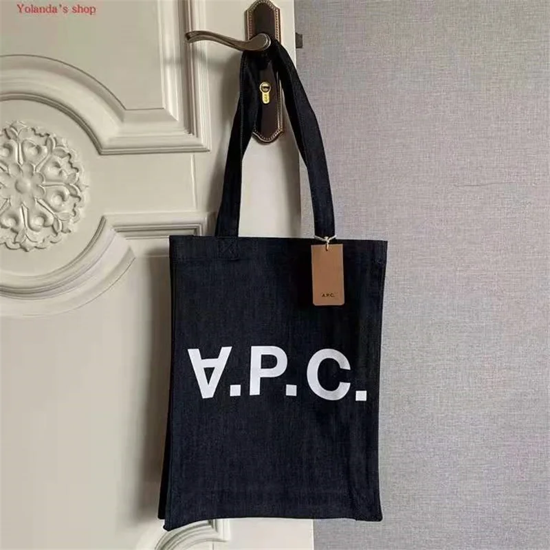 

2022 New Hot Sale All Match Letter Prints Totes for Women 2022 High Quality Larger Capacity Denim Dating Handbags Sac Luxe Cc