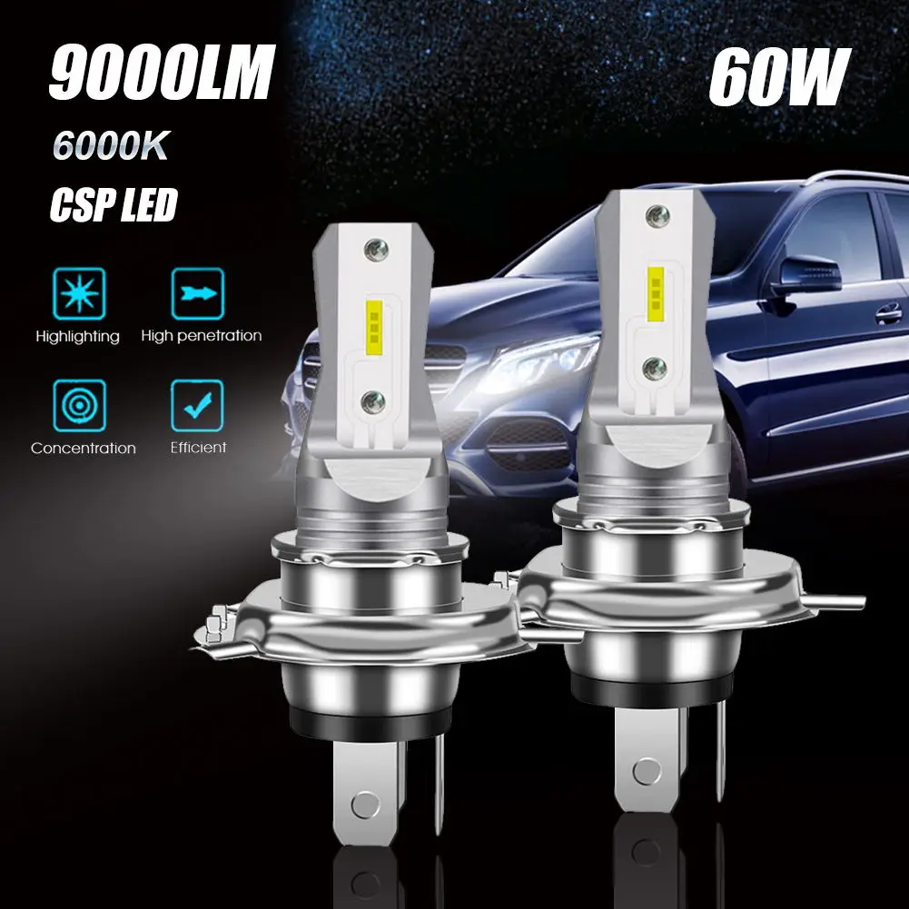 

2PCS H7 H4 H1 H3 9005 LED Headlight Bulb H11 H16 1860 6SMD Car Headlight Fog Lamp 9000LM 60W 12V 24V LED Fog Light 6000K White