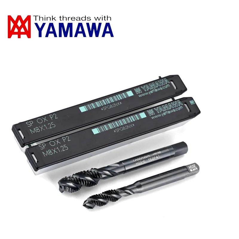 Фото Janpan YAMAWA 1 шт. HSSE TIN покрытие спиральный рифленый метчик UNC 2-56 3-48 4-40 6-32 10-24 1/4 3/8 UNF 10-32 метчики для машинной резьбы №2