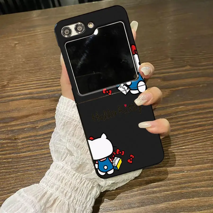 Милый чехол для телефона Hello K-Kitty Cat Samsung Galaxy Z Flip 6 5 zflip4 zFlip zFlip3 zflip6 funda celulare защитные