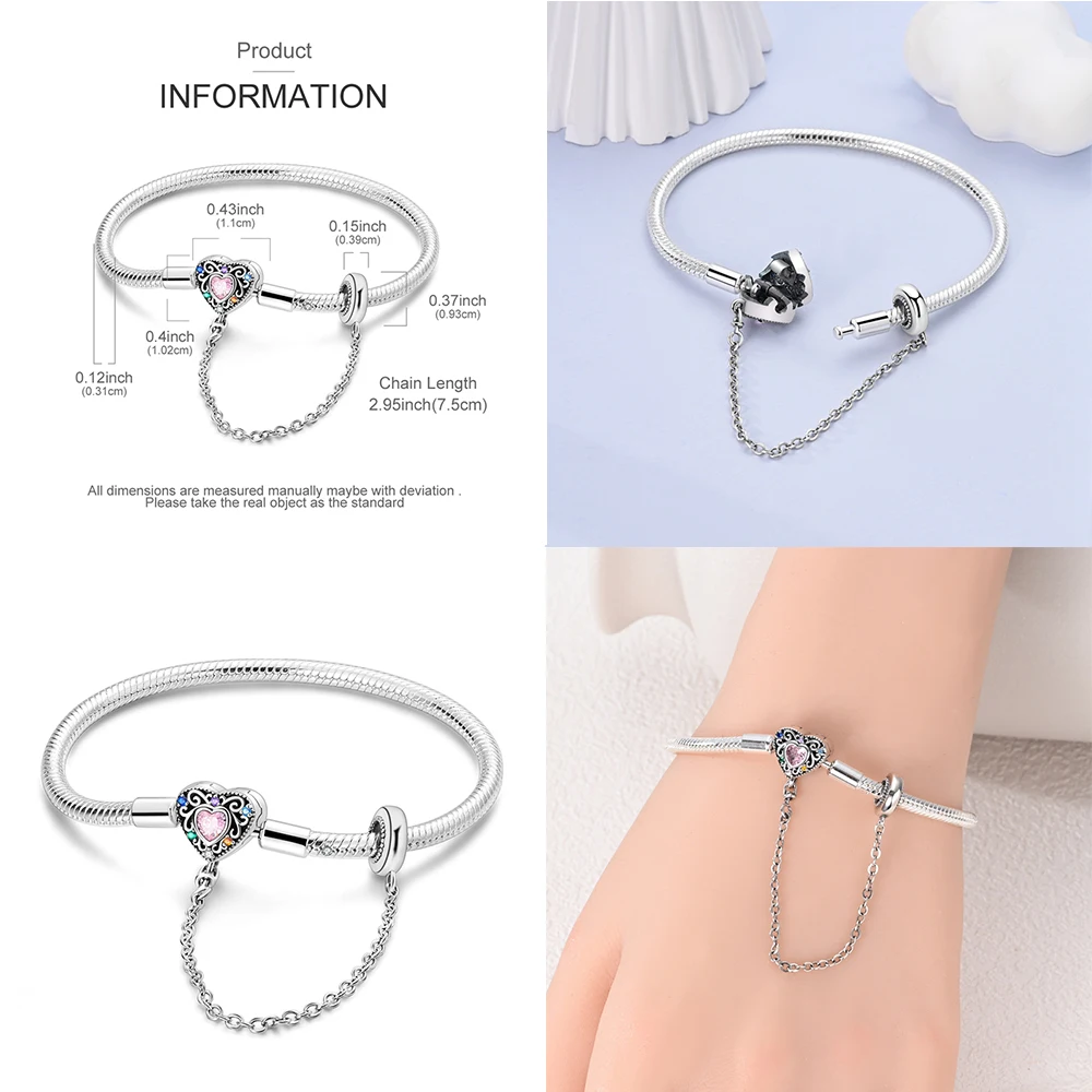 Красочная цепочка из стерлингового серебра 925 пробы с цветным цирконием Dream Net &amp