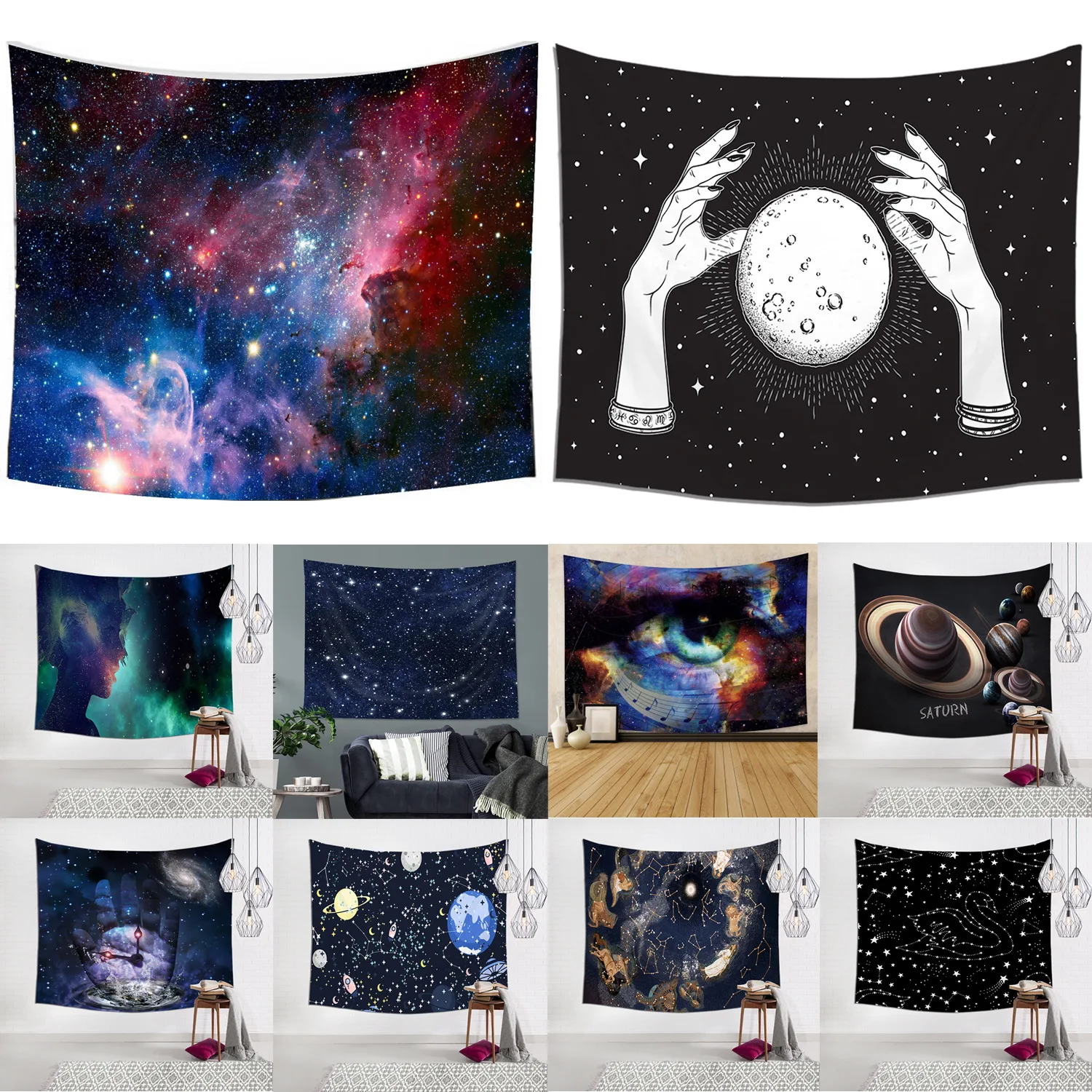 Ночное небо Звезда гобелен Вселенная мечта галактика текстура созвездия